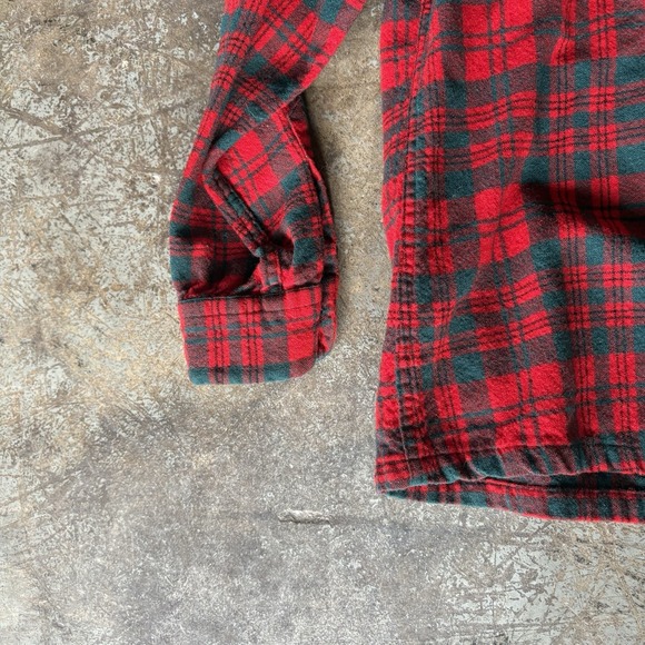 70s Pendleton Loop Board Shirt Red Plaid 100% Wool Vintage Flannel Men's USA M - Picture 6 of 10